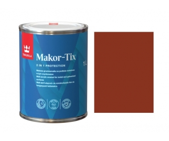 Tikkurila Makor-tix farba do dachu ocynk 1L czerwona