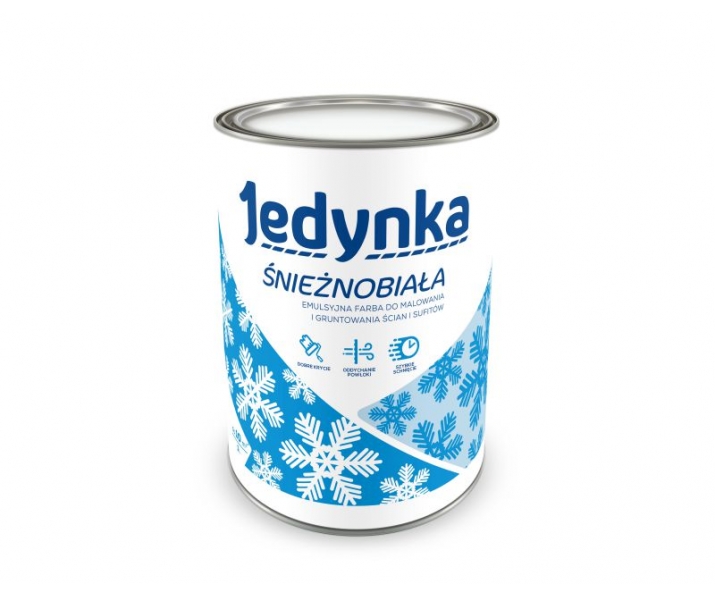 Jedynka Farba emulsyjna śnieżnobiała 1L