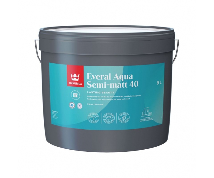 TIKKURILA farba Everal Aqua Semi Matt 40 C 9l