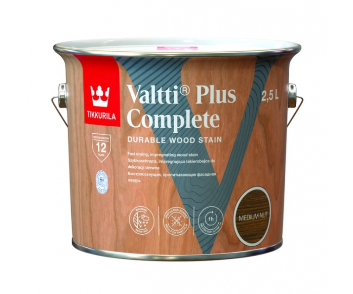 Tikkurila Valtti Plus Complete Satynowa Medium Nut 2,5L