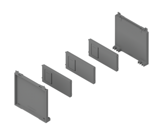AMBIA-LINE zestaw na butelki, do LEGRABOX/MERIVOBOX+szary indium     mat*P/U: 1/20