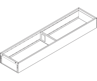 AMBIA-LINE  ramki do szuflady standardowej, do LEGRABOX/MERIVOBOX, stal,     dł. 500 mm, szerokość 100 mm+szary indium mat*P/U: