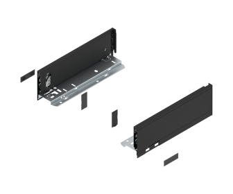 Bok LEGRABOX pure, wys. M (90.5 mm), dł. 270 mm, lewy/prawy, czarny mat