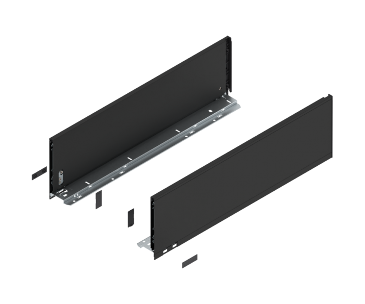 Bok LEGRABOX pure, wys. C (177 mm), dł. 600 mm, lewy/prawy, czarny mat