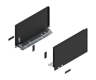Bok LEGRABOX pure, wys. C (177 mm), dł. 300 mm, lewy/prawy, czarny mat