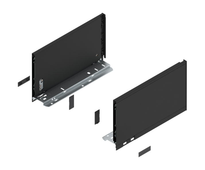 Bok LEGRABOX pure, wys. C (177 mm), dł. 300 mm, lewy/prawy, czarny mat