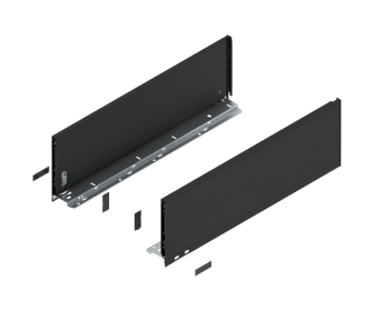 Bok LEGRABOX pure, wys. C (177 mm), dł. 550 mm, lewy/prawy, czarny mat