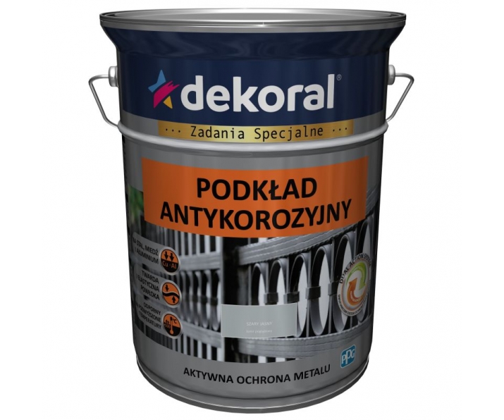 Dekoral Podkład Antykorozyjny Szary 5L 