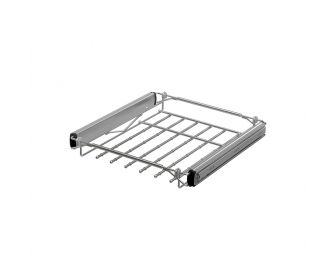 WIESZAK NA SPODNIE szer 540-700 P22 srebrny + miękki domyk
