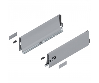 BLUM 378K4002SA Boki szuflady TANDEMBOX, wys. K (115 mm), dł. 400 mm, szare