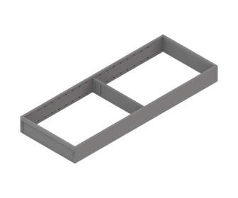 AMBIA-LINE  ramki do szuflady standardowej, do LEGRABOX/MERIVOBOX, stal,     dł. 550 mm, szerokość 200 mm+szary indium mat*P/U:
