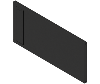 AMBIA-LINE listwa poprzeczna, do LEGRABOX/MERIVOBOX do szuflady z wysokim frontem (ZC7F400RSP), tworzywo, czarny mat