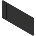 AMBIA-LINE listwa poprzeczna, do LEGRABOX/MERIVOBOX do szuflady z wysokim frontem (ZC7F400RSP), tworzywo, czarny mat