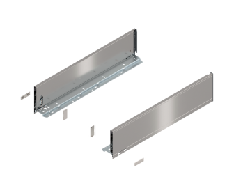 Bok szuflady LEGRABOX, wys. K (128,5 mm), dł. 550 mm, lewy/prawy, inox-szczotk.-lakier.