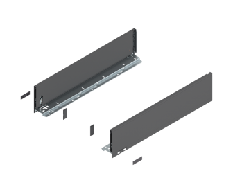 Bok szuflady LEGRABOX, wys. K (128,5 mm), dł. 550 mm, lewy/prawy, antracyt mat