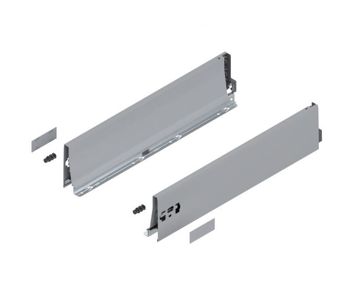 BLUM 378K5002SA Boki szuflady TANDEMBOX, wys. K (115 mm), dł. 500 mm, szare