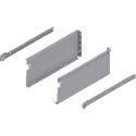 METABOX bok H (150 mm), częściowy wysuw, 25 kg, dł. 350 mm, lewy/prawy, R7004 szara