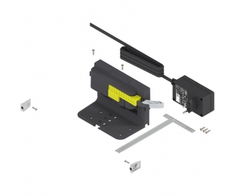 SERVO-DRIVE uno do stojących systemów sortowników śmieci, Wtyczka E, Zestaw językowy E, ciemnoszary, BLUM Z10UB00EE