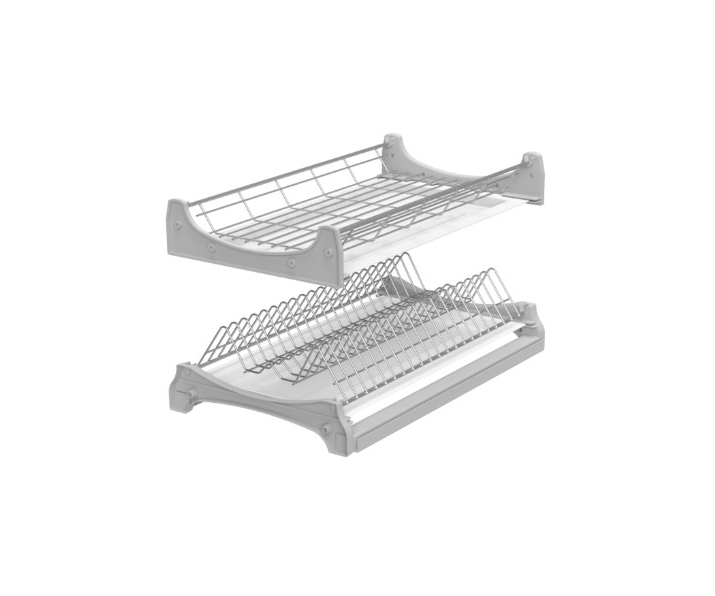 Ociekarka dwupoziomowa "lux" 500 P22 SREBRNA, NOMET W-2507-500B.P22