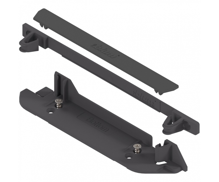 BLUM SERVO-DRIVE profil nośny-uchwyt pionowe, dolny/tylny + zaślepka, ciemnoszara Z10D01EA.01TPA U+H+A  TGR