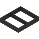 AMBIA-LINE  ramki do szuflady standardowej, do LEGRABOX/MERIVOBOX, stal, od dł. 270 mm, szerokość 242 mm, czarny carbon mat