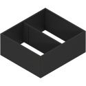 AMBIA-LINE rama, do LEGRABOX/MERIVOBOX szuflady z wysokim frontem, stal, od dł. 270 mm, szerokość 242 mm, czarny carbon mat