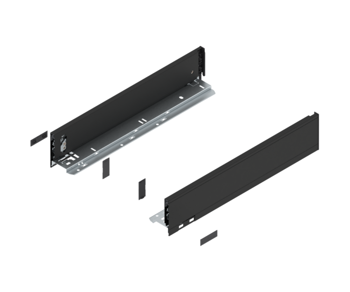 Komplet boków LEGRABOX wys M, 450mm, czarny, BLUM 770M4502S
