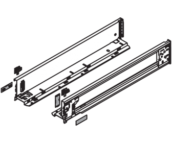 Komplet boków LEGRABOX wys C, 270mm, czarny, BLUM 770C2701S