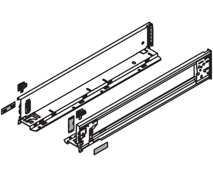 Komplet boków LEGRABOX wys C, 270mm, czarny, BLUM 770C2701S
