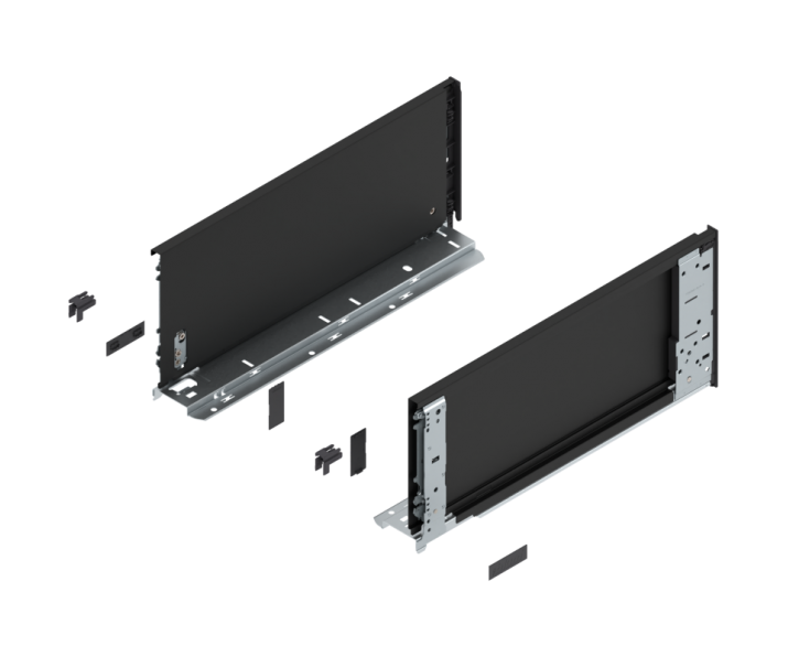 Komplet boków LEGRABOX wys C, 400mm, czarny, BLUM 770C4001S