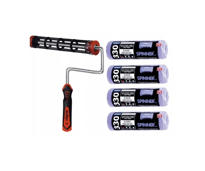 BLUE DOLPHIN 330 Rączka 25cm + 4x WAŁEK Spinner W9