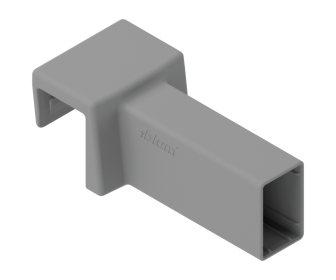 Uchwyt relingu poprzecznego AMBIA-LINE do MERIVOBOX szary, BLUM ZC4U10E0