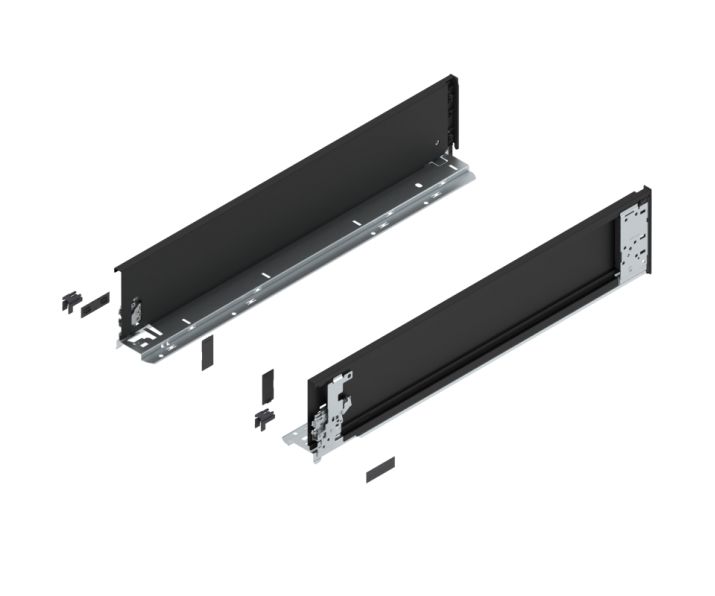 Komplet boków LEGRABOX wys K, 600mm, czarny, BLUM 770K6001S