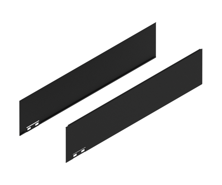 LEGRABOX Element dekoracyjny, wysokość K (128.5 mm), dł. 550 mm, prawy+lewy, czarny carbon