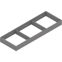 AMBIA-LINE  ramki do szuflady standardowej, do LEGRABOX/MERIVOBOX, stal,     dł. 600 mm, szerokość 200 mm+szary indium mat*P/U: