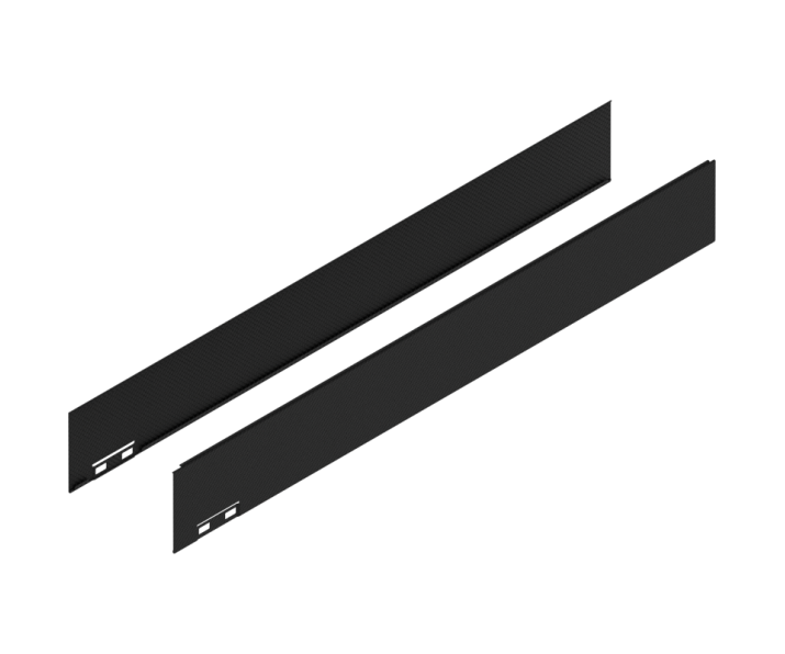 LEGRABOX Element dekoracyjny, wysokość M (90.5 mm), dł. 650 mm, prawy+lewy, czarny carbon/carbon look