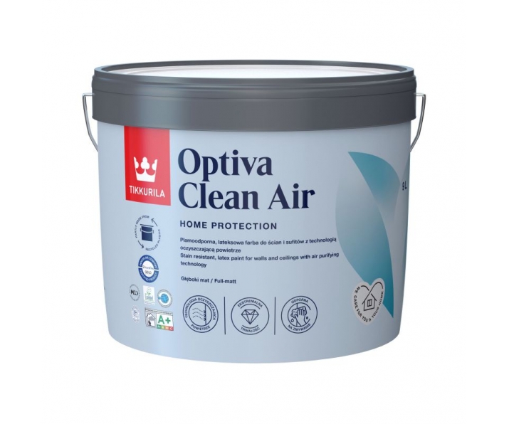 Tikkurila Optiva Clean Air C 9L baza C, bezbarwna