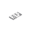 ORGA-LINE wkład kombi (częściowe wypełnienie), do szuflady standardowej TANDEMBOX, dł. NL 550 mm, szer. 297 mm, inox