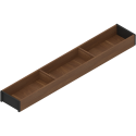 AMBIA-LINE  ramki do szuflady standardowej, do LEGRABOX/MERIVOBOX, w opcji drewnopodobnej, dł. 650 mm, szerokość 100 mm, czarny