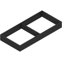 AMBIA-LINE  ramki do szuflady standardowej, do LEGRABOX/MERIVOBOX, stal, dł. 450 mm, szerokość 200 mm, czarny carbon mat