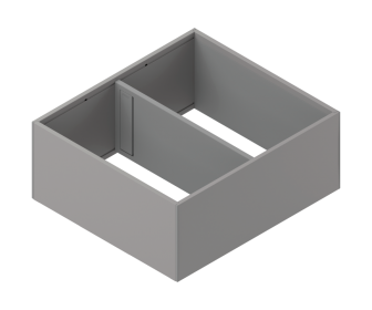 AMBIA-LINE rama, do LEGRABOX/MERIVOBOX szuflady z wysokim frontem, stal,     od dł. 270 mm, szerokość 242 mm+szary indium mat*P