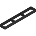 AMBIA-LINE  ramki do szuflady standardowej, do LEGRABOX/MERIVOBOX, stal, dł. 650 mm, szerokość 100 mm, czarny carbon mat