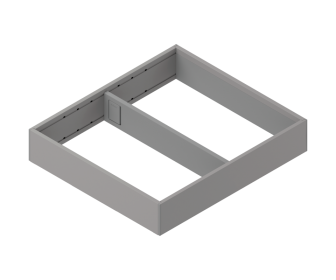 AMBIA-LINE  ramki do szuflady standardowej, do LEGRABOX/MERIVOBOX, stal,     od dł. 270 mm, szerokość 242 mm+szary indium mat*P