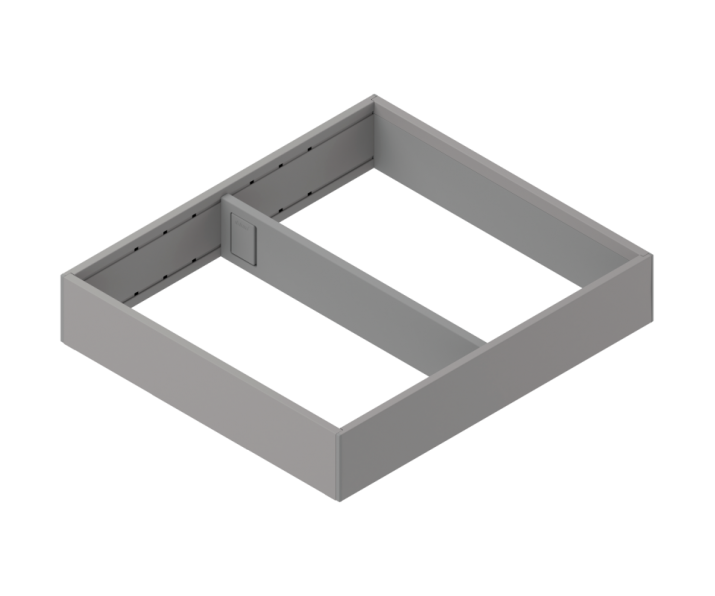 AMBIA-LINE  ramki do szuflady standardowej, do LEGRABOX/MERIVOBOX, stal,     od dł. 270 mm, szerokość 242 mm+szary indium mat*P