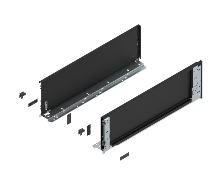 Komplet boków LEGRABOX wys C, 550mm, czarny, BLUM 770C5501S