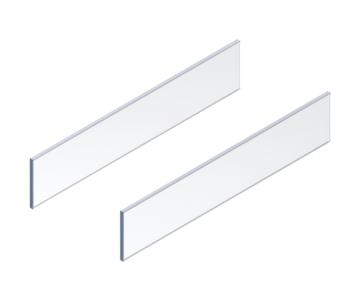 Bok dekoracyjny - szkło przezroczyste MERIVOBOX  wys. E, 550mm, BLUM ZE4M460G 2szt