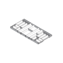 ORGA-LINE wkład z pojemnikami (całkowite wypełnienie), do szuflady standardowej TANDEMBOX, dł. NL 550 mm, szer. korpusu KB 1200