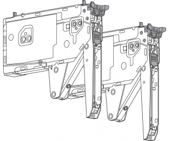 BLUM 22K2700 Front uchylny AVENTOS HK top, siłownik (zestaw L+P), współczynnik mocy 1730-5200 (przy 2 sztukach), odpowiedni do 