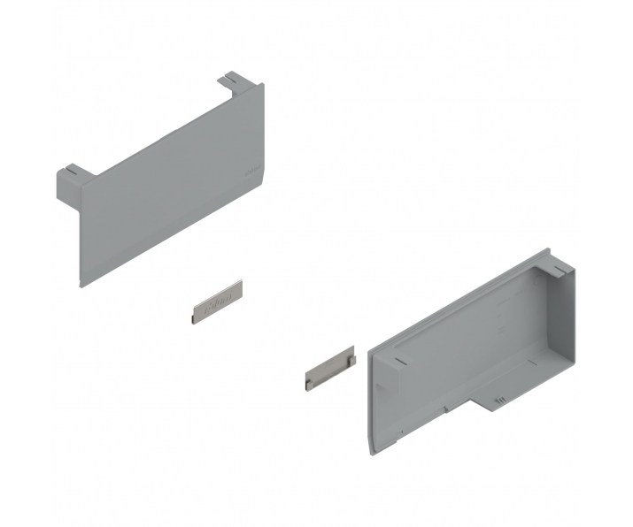 BLUM 22K8000 Front uchylny AVENTOS HK top, zestaw zaślepek, lewa/prawa, jasnoszary/inox