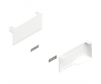 BLUM 22K8000 Front uchylny AVENTOS HK top, zestaw zaślepek, lewa/prawa, jedwabiście biały/inox